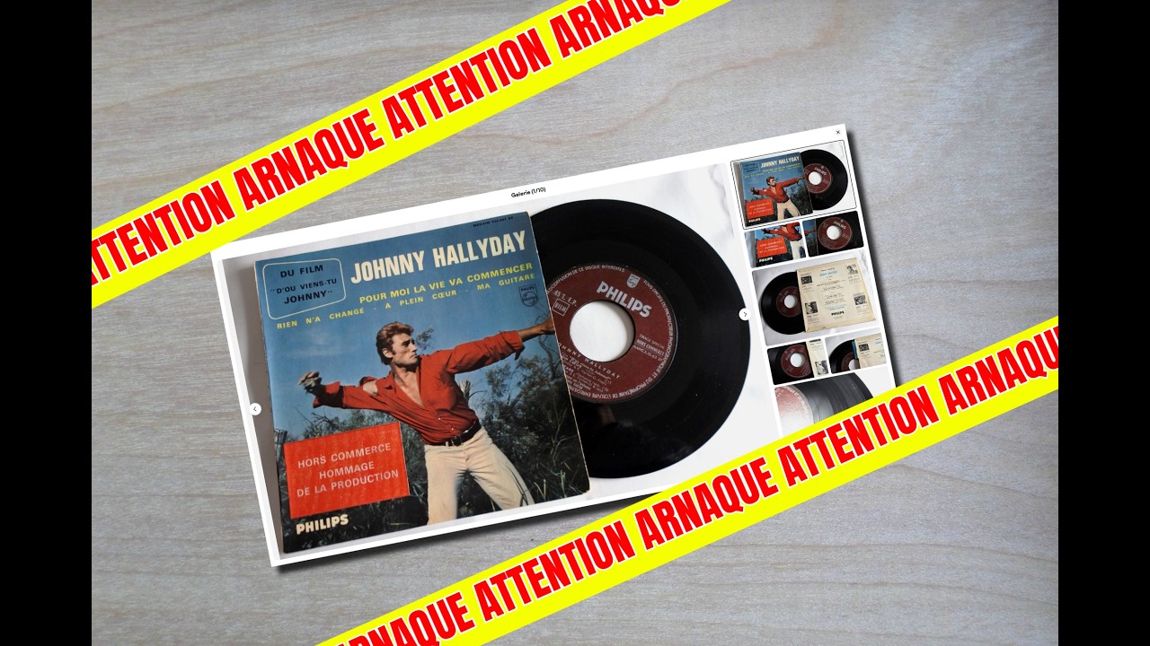 Johnny Hallyday - Ebay faux disque Ep Promo 