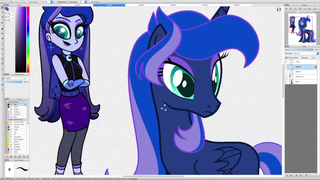 90's Princesses | MLP Speedpaint