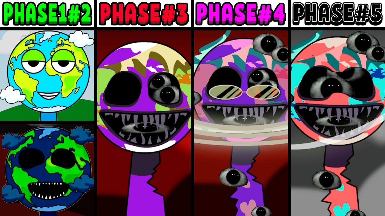 All Phases in New Incredibox Sprunki Oc of The Earth: From Phase 1 to Phase 5