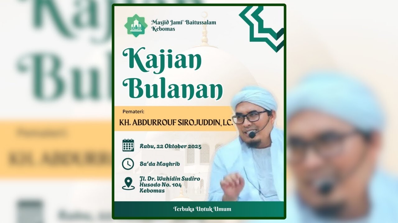 LIVE | KAJIAN RUTINAN // BERSAMA KH.ABDURROUF  SIROJUDDIN