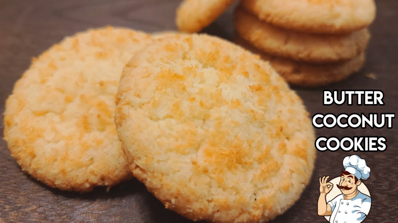 Butter Coconut Cookies Recipe | homemade Cookies Recipe | Coconut Cookies