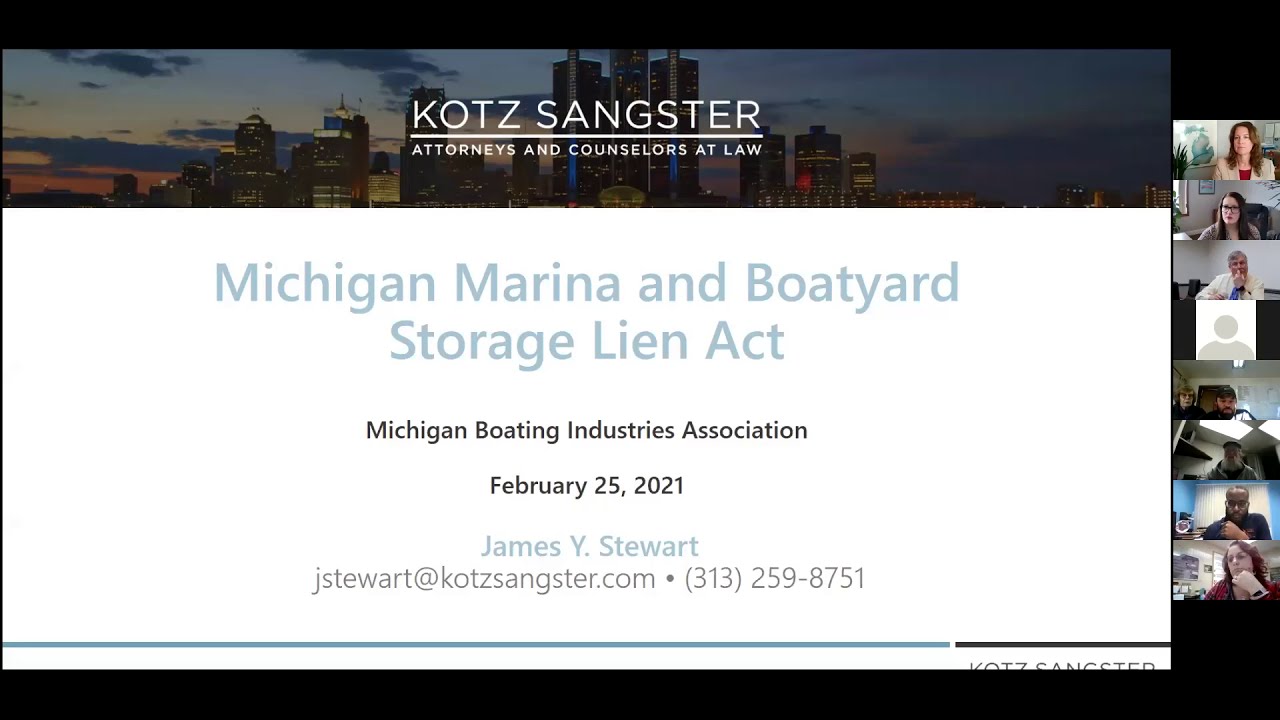 Boat Storage Lien Act Webinar 2 25 21