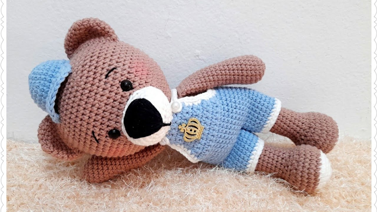 Ursinho de amigurumi Téo  apresentação e lista de materiais