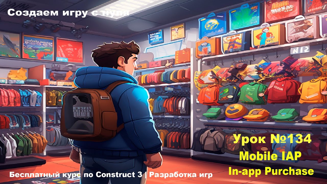In-app Purchase (Внутриигровые покупки) | Урок №134 | Курс по Construct 3 | Разработка игр