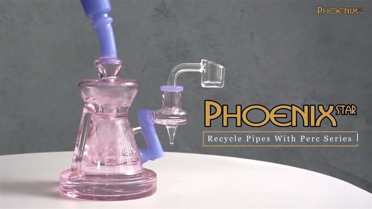 Phoenix Star 8.3 Inches Recycler Dab Rig PHX602, Showerhead Perc Included