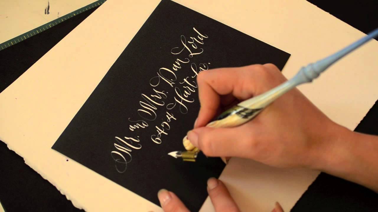 Calligraphy in Action |  Envelope Addressing, Black & White