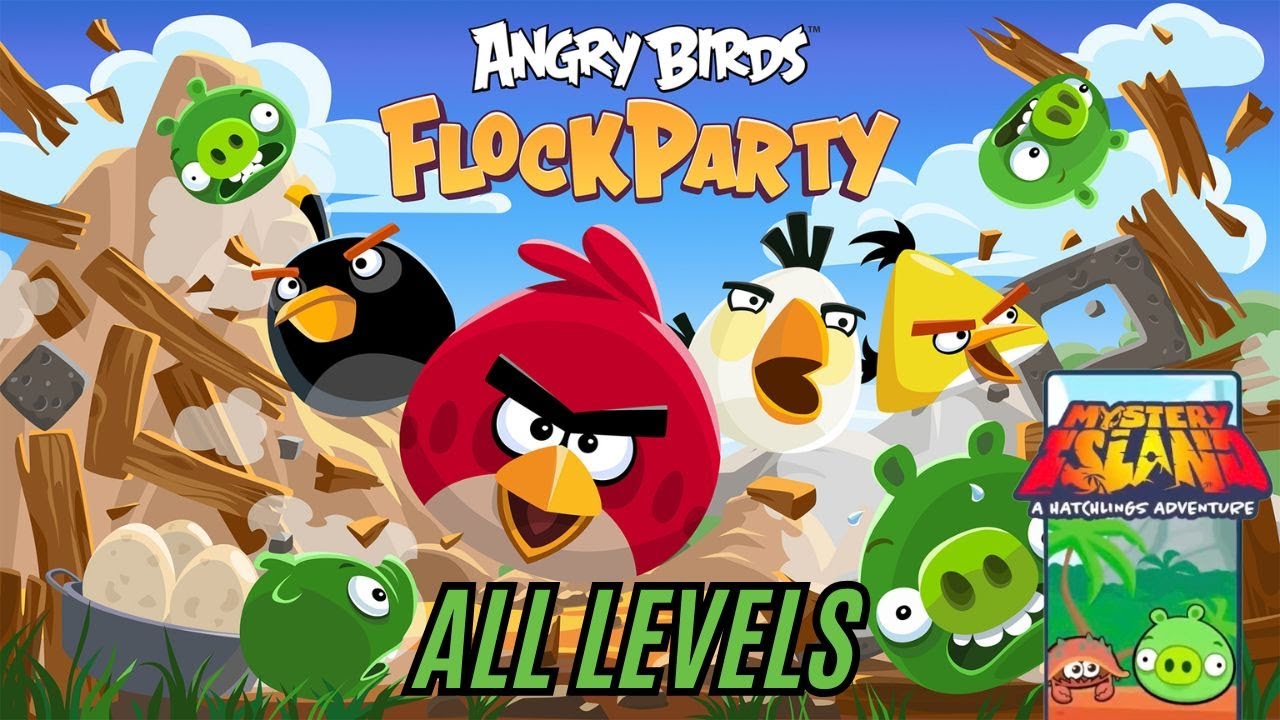 MYSTERY ISLAND IN AB CLASSIC! | Angry Birds Flock Party Mystery Island All Levels