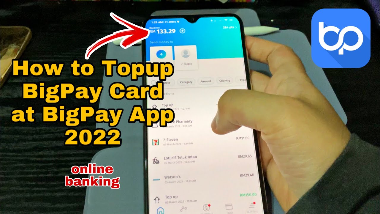 Cara Topup BigPay Kad di BigPay Apps 2022 - online banking (eng sub)