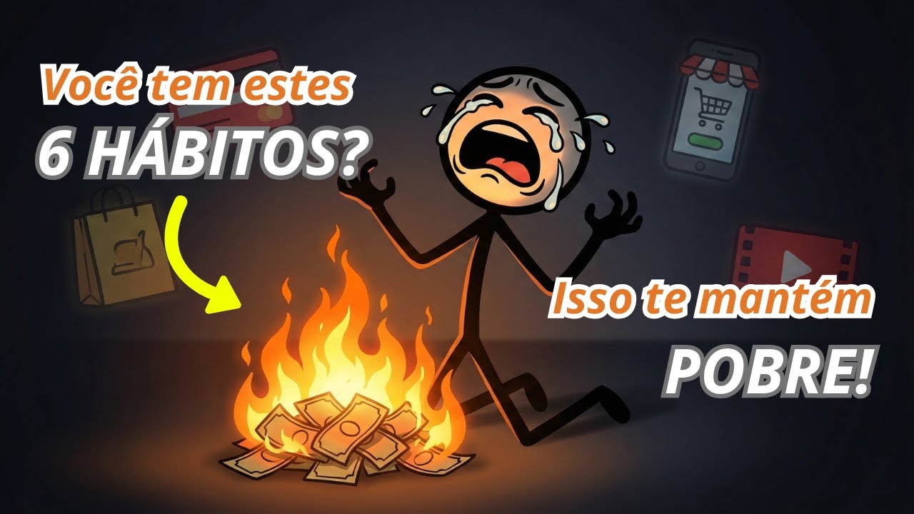 6 Hábitos que te deixam POBRE (Abandone isso em 2026) #finanças #finançaspessoais #investimentos