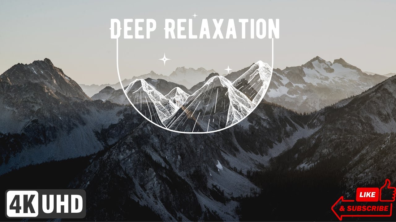4k HD Mountains, beautiful View, Stress Relief, Deep Sleeping Music, Relaxing Sleep