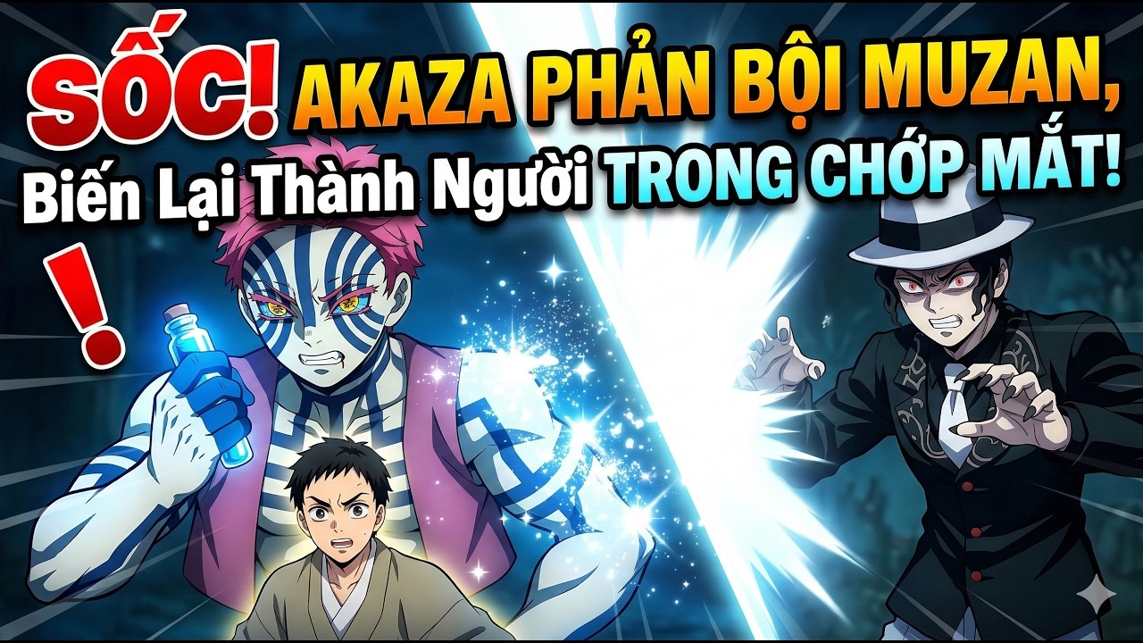 Sốc! Akaza Phản Bội Muzan, Nuốt Thuốc Biến Lại Thành Người Trong Chớp Mắt! | P1