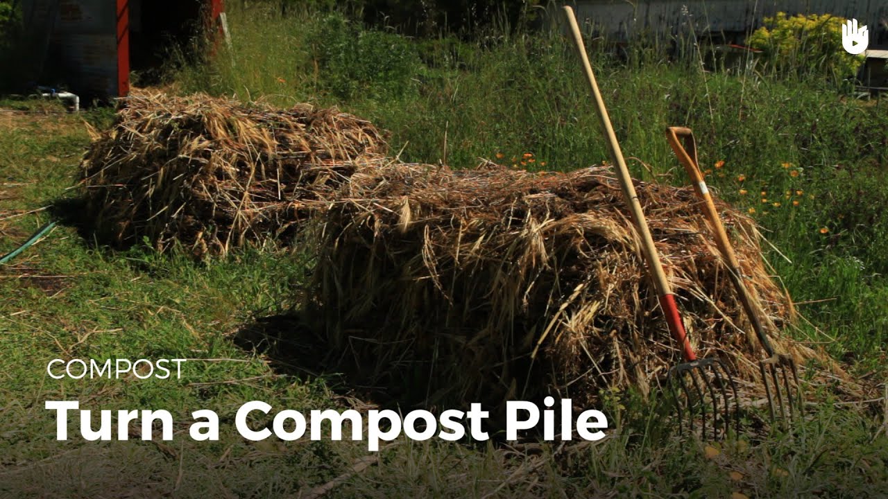 How to turn a compost pile