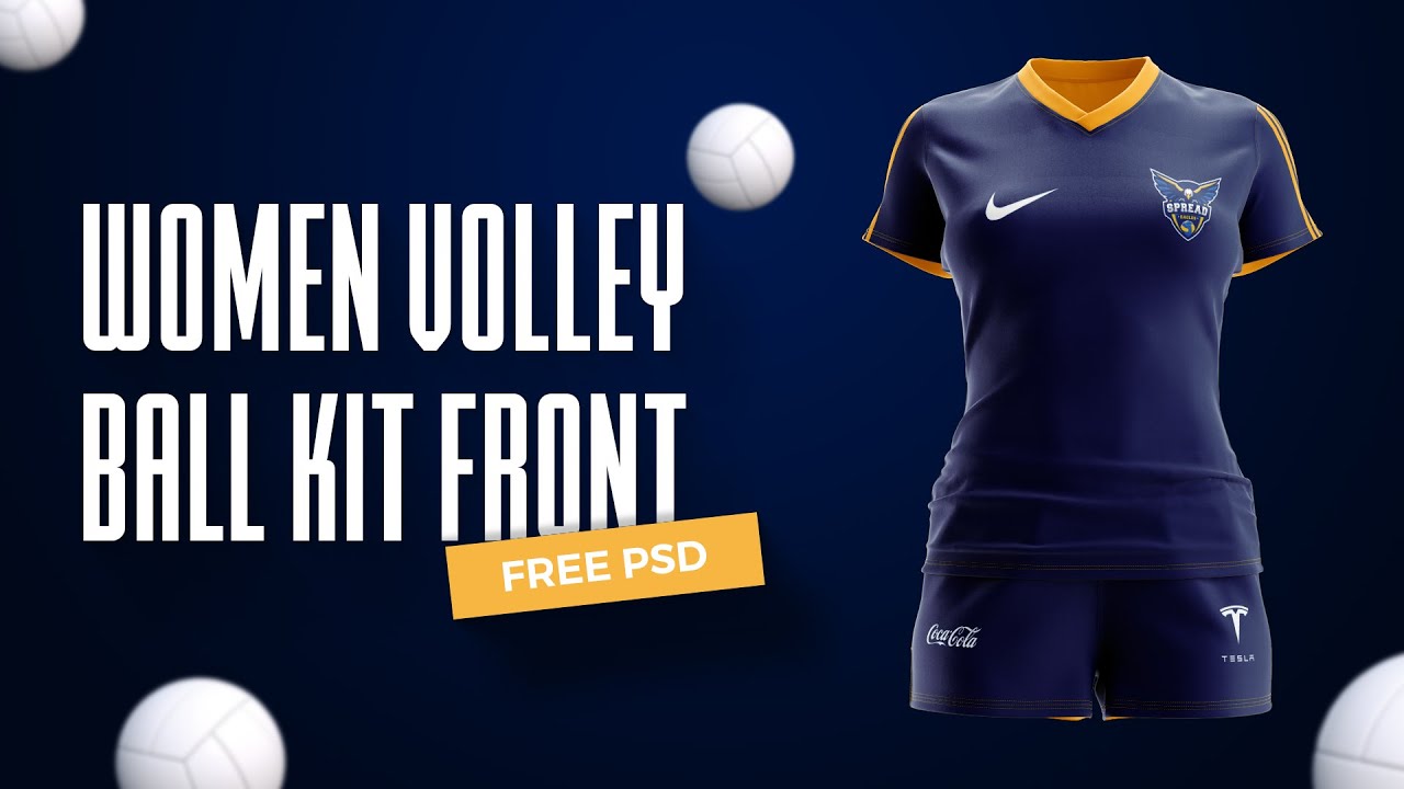 Women Volley Ball Kit Mockup | Free PSD Included