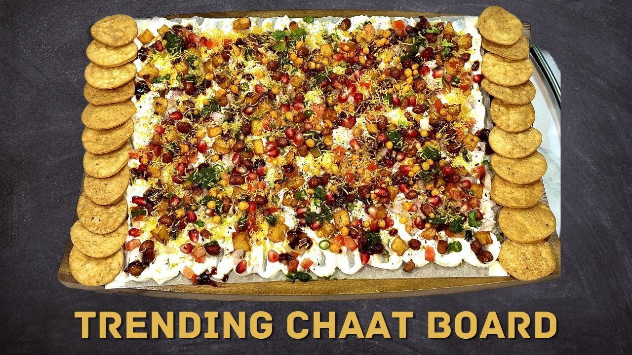 Trending Chaat Board Recipe | Stylish Desi Charcuterie board | Chaat Platter