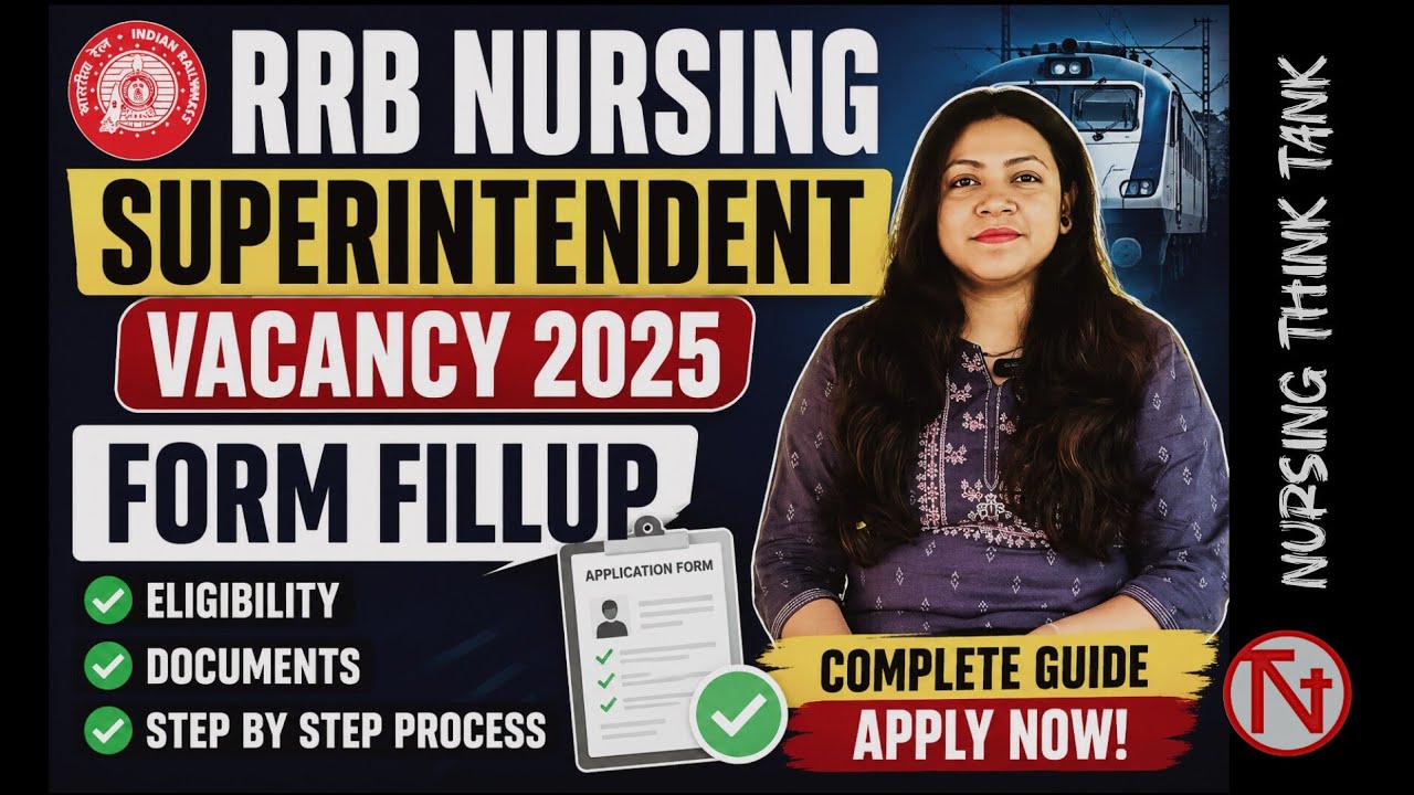 RRB NURSING SUPERINTENDENT FORM FILLUP ☀️ UPDATED VACANCY#rrb #newvacancy #wbhrb 