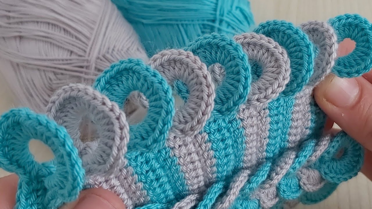 Super Easy 3D Crochet Knitting - Tığ İşi Çok Kolay Örgü Modeli