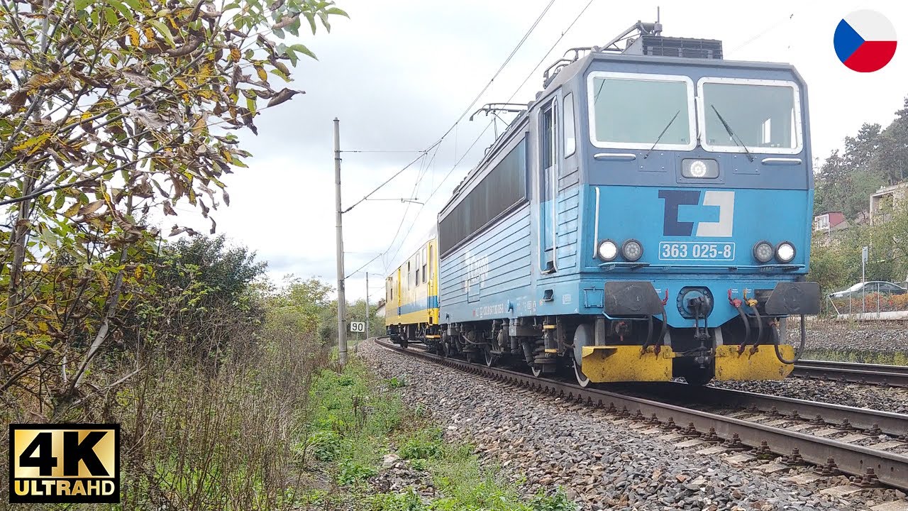 Поезда на вокзале Прага Радотин 15.10.2020 4K Чехия