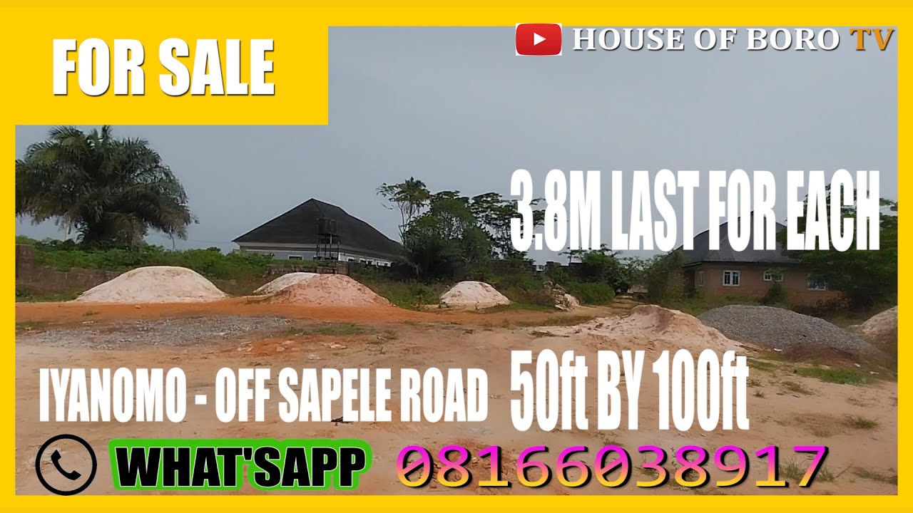 LAND FOR SALE IN BENIN CITY,  EDO STATE -  NIGERIA - IYANOMO- OFF SAPELE ROAD