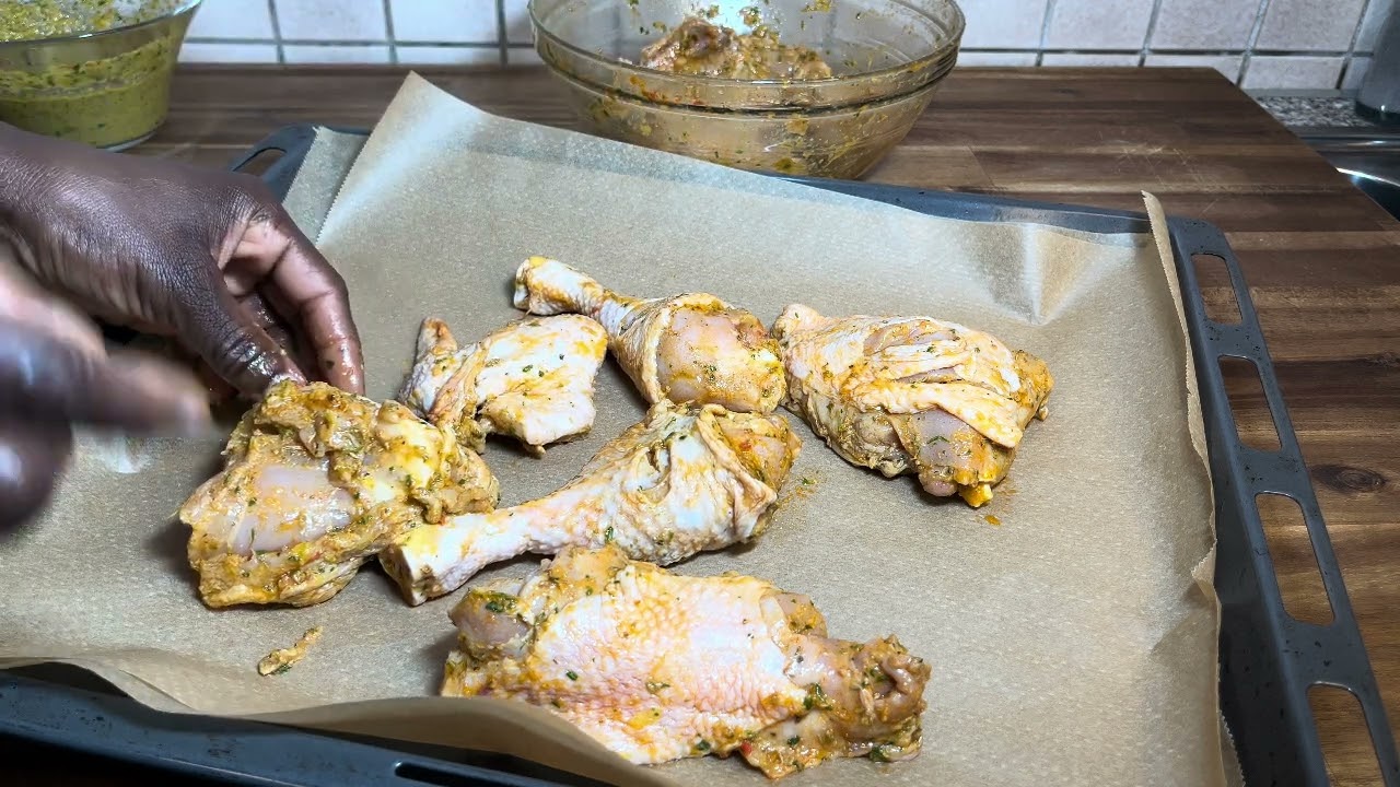 Salade tomates accompagné d’un poulet au four  bonne recette 