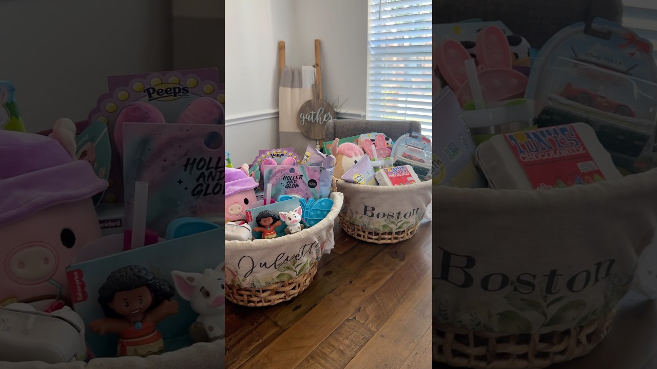 Easter baskets 🧺🐰🥕 for the littles because big kids like surprises too! #easterbasketideas