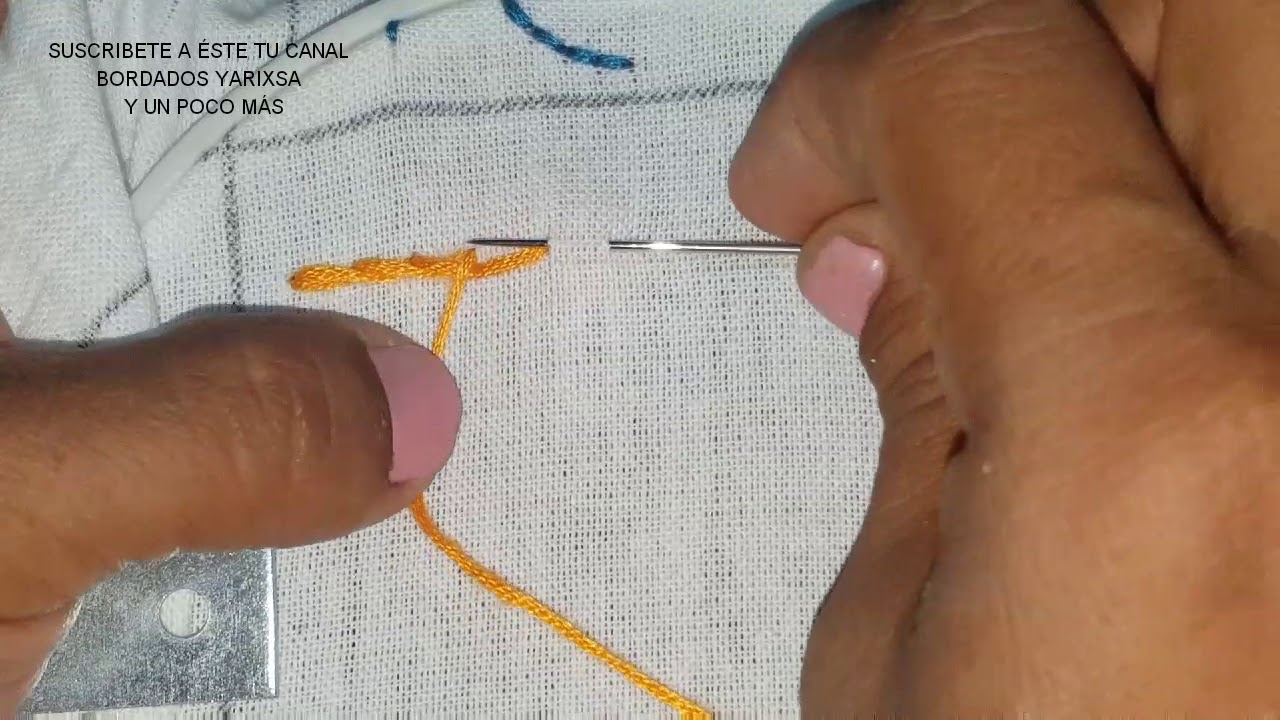 CLASE #4 CURSO DE BORDADO comenzando de cero (Punto atras)