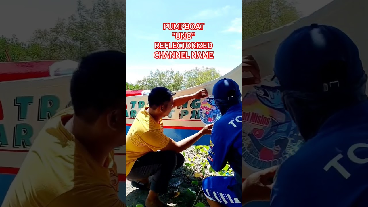 REFLECTORIZED PUMPBOAT STICKERS WITH CLEAR TOPCOAT| #shorts #pumpboatmakingphilippines #fishingph