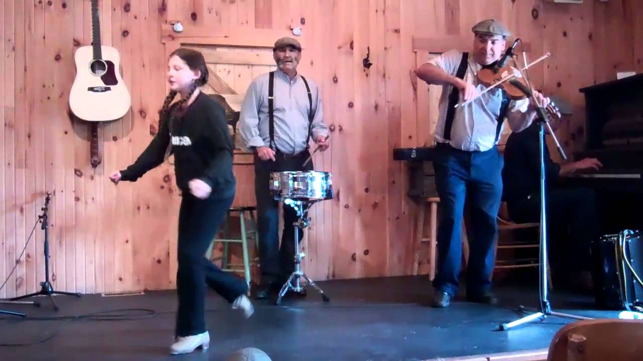 Hannah dancing at a PEI Kitchen Party at Avonlea Village