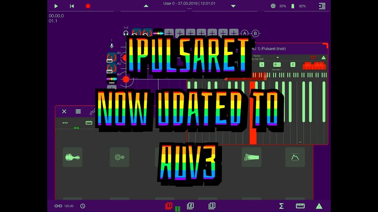 iPulsaret &mdash; Granular Synth &mdash; теперь обновлён до AUv3 &mdash; Демо для iPad