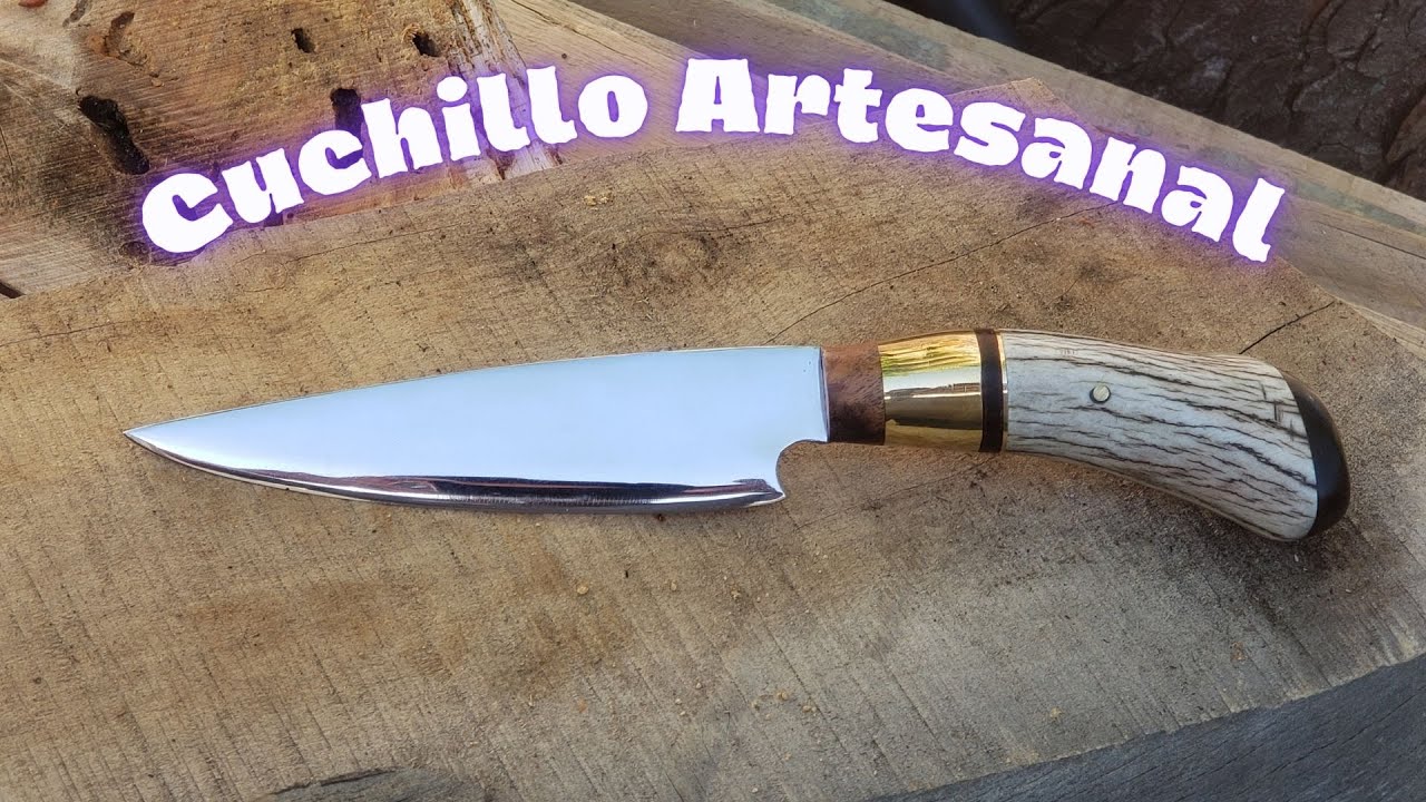 Cuchillo Artesanal con cabo de Asta, Madera y Bronce (Tutorial) #knife #cuchillo #handmade