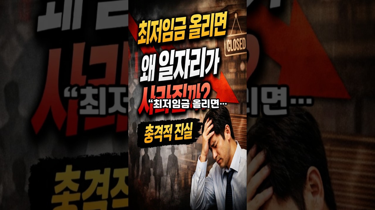 &ldquo;최저임금 올리면 왜 일자리가 사라질까? 충격적 진실&rdquo;