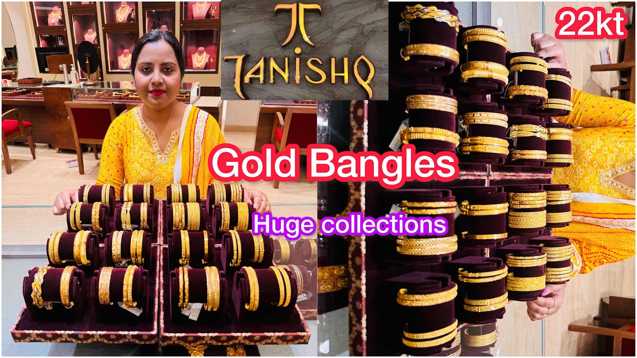 Tanishq latest gold bangle collections | Light weight 22kt gold bangles | Bangles | Gold jewellery