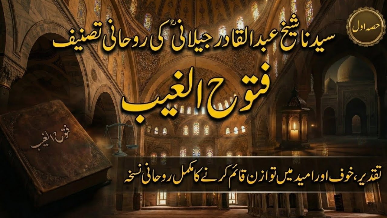 Futuh al-Ghaib Part 1: Dil Ka Sukoon Aur Imaan Ke 3 Sutoon | Shaykh Abdul Qadir Jilani (RA)