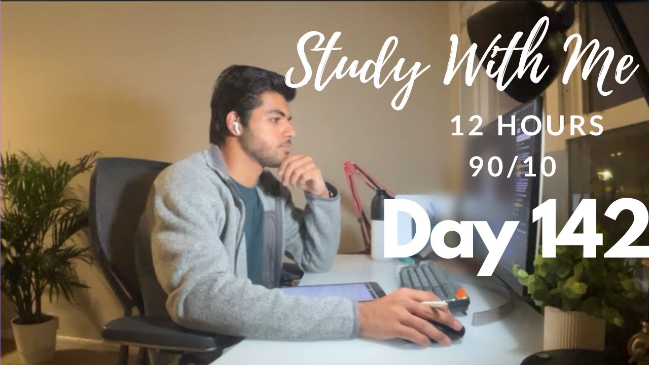 12 Hour Live Study With Me|Medical Student|90/10 Pomodoro 🍅| Rain Sounds🌧️|Day 142