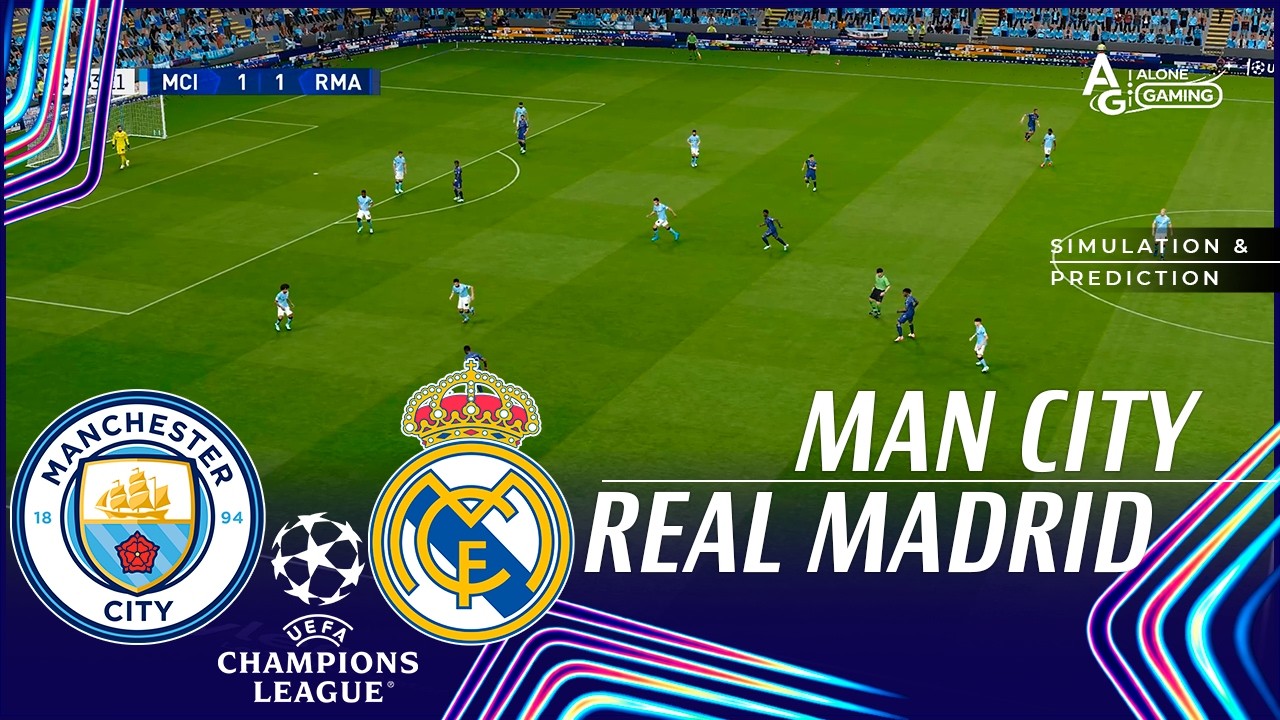 MANCHESTER CITY vs. REAL MADRID - UEFA Champions League 25/26 | Full Match All Goals| Simulation PES