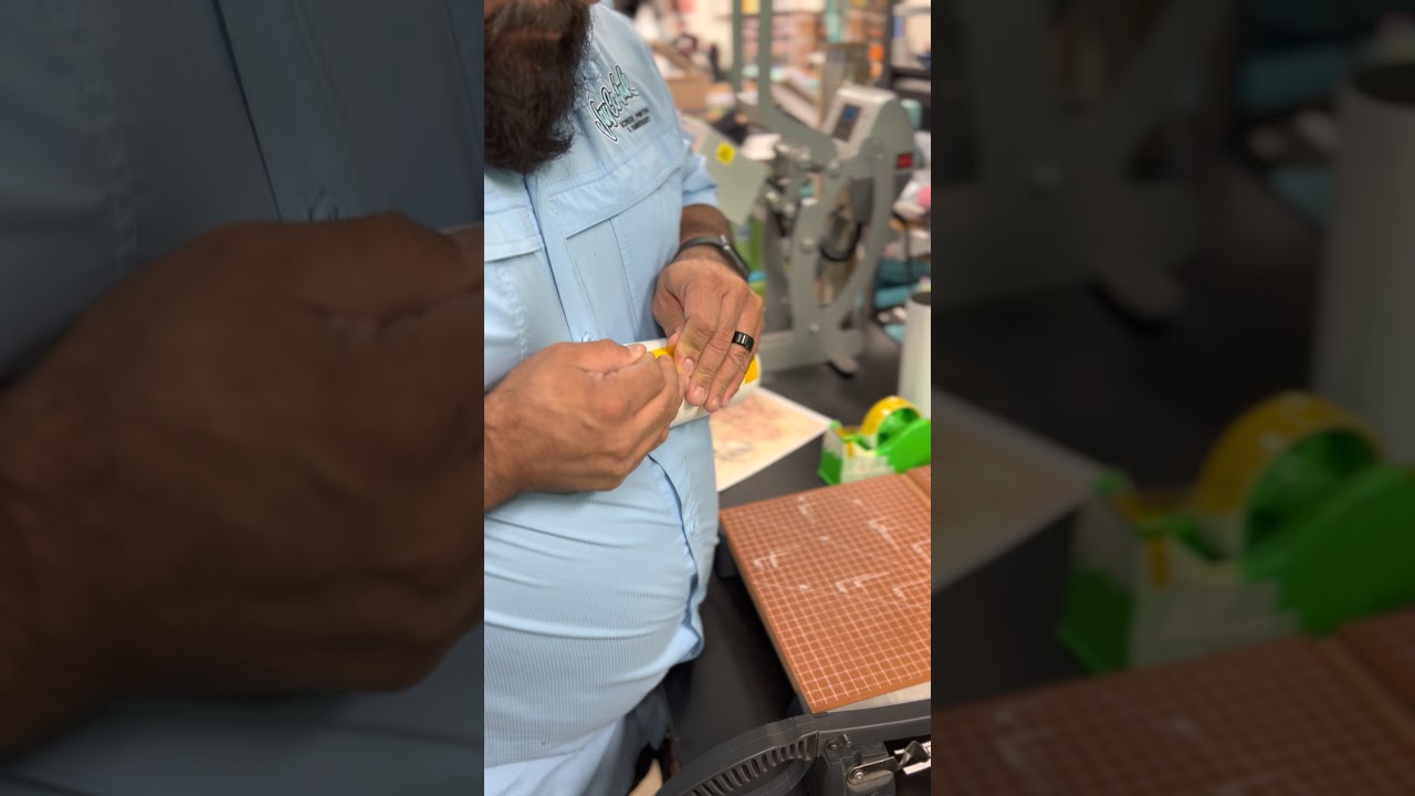 Sublimation cup press and how to get close to edge on cup