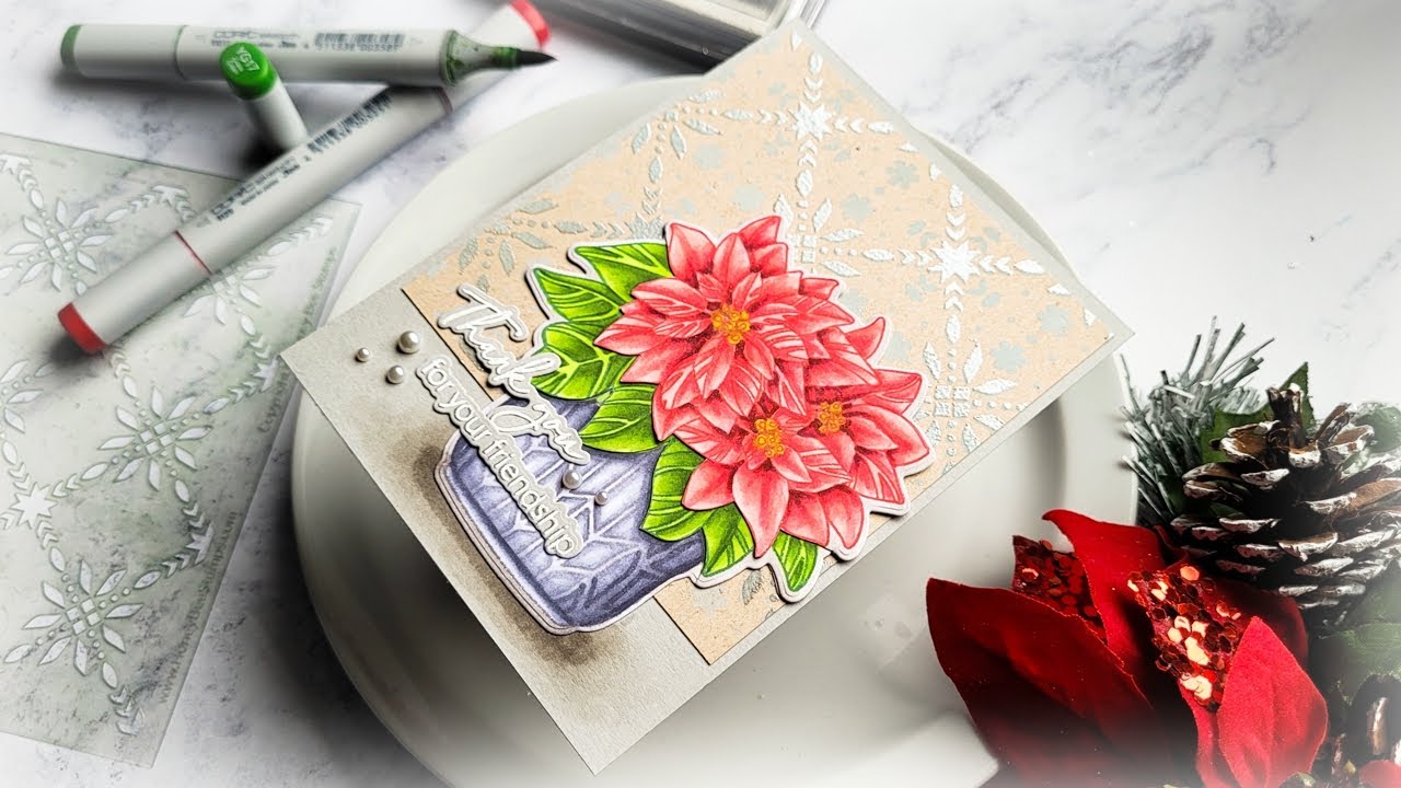 Easy Heat Embossing Using Stencils with Kelly Taylor
