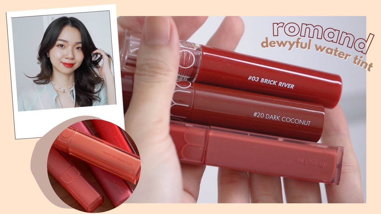 ENG) So sánh 3 dòng SON TINT BÓNG ROMAND Dewyful Water Tint, Glasting Water Tint, Juicy Lasting Tint