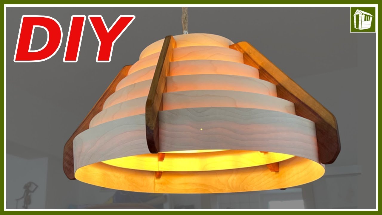 Wie man eine DESIGNER Lampe aus GEBOGENEM Holz baut!