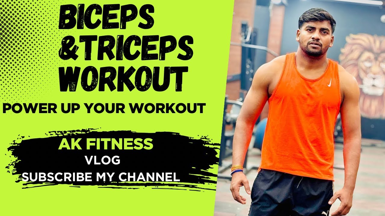  || Bicep & Tricep || Workout || Ak fitness vlog ||