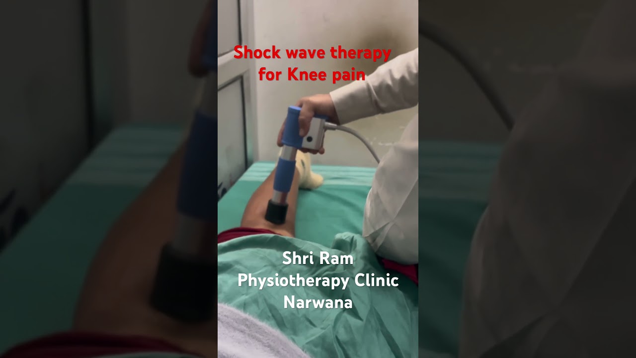 Knee pain treatment with shock wave therapy.. 