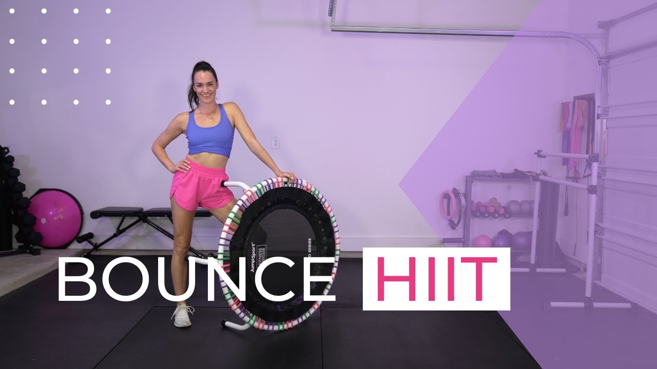 15 minute Bounce Workout // Trampoline Cardio // Hoodfit