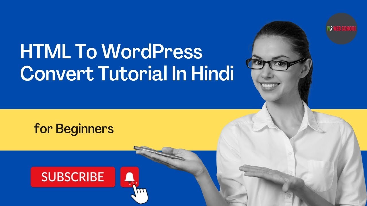 HTML To WordPress Convert Tutorial In Hindi for Beginners - WordPress Tutorial for Beginners