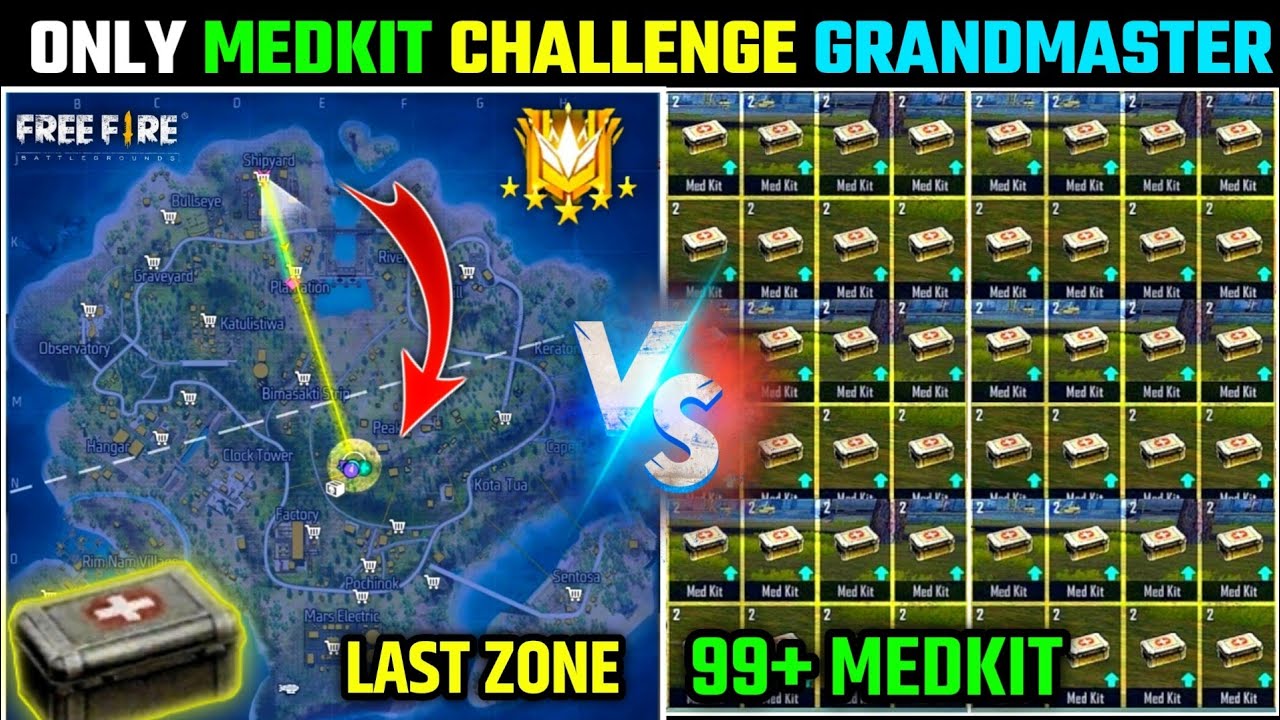 100+ MEDKIT HEAL BATTLE CHALLENGE ON GRANDMASTER LAST ZONE🎯 Super Medkit Heal Battle In Last Zone