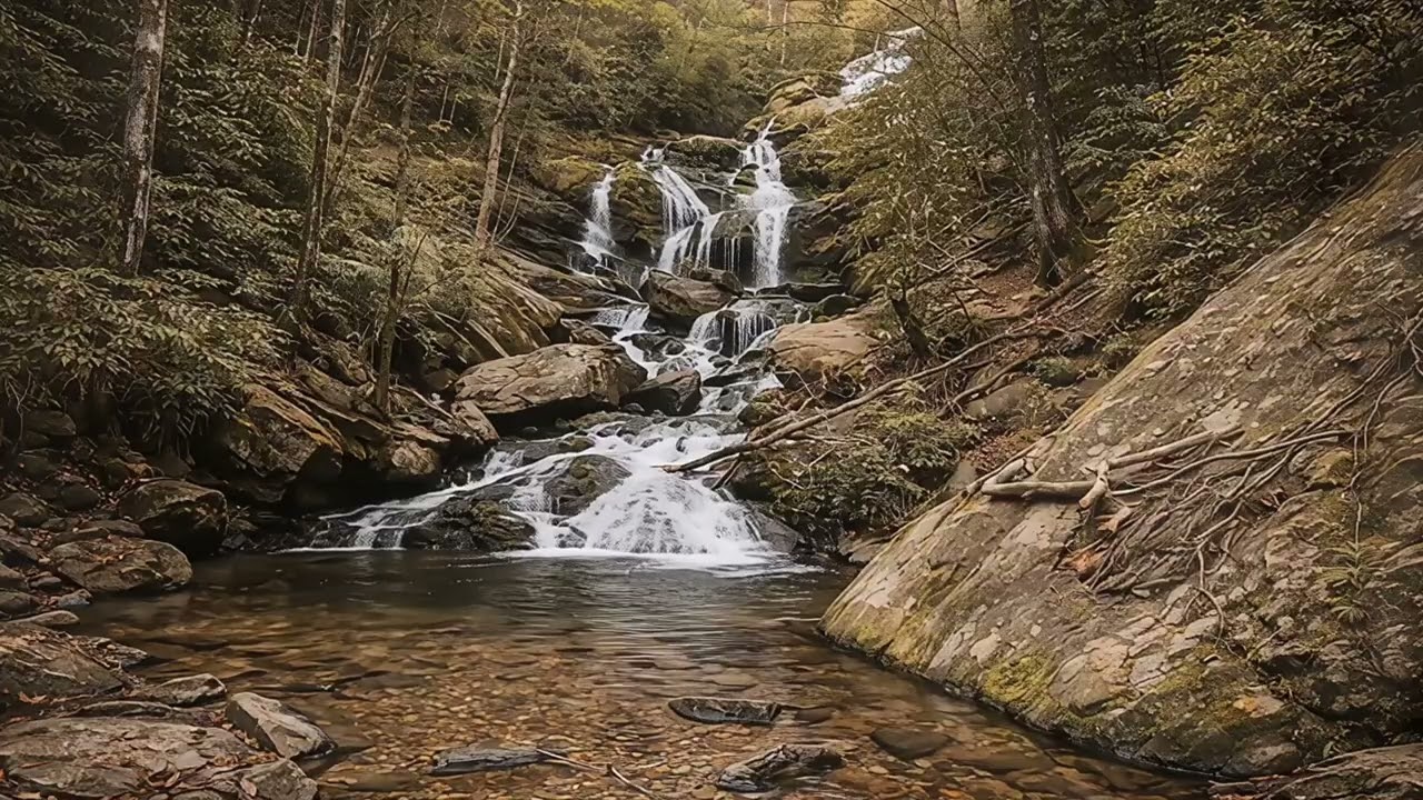 Catawba Falls 8 Hours • Waterfall Sounds for Sleep, Study & Relaxation • North Carolina Nature