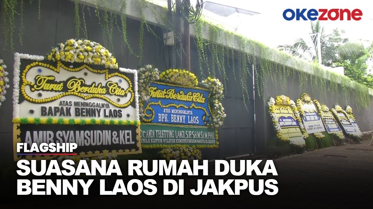 Karangan Bunga Hiasi Rumah Duka Cagub Maluku Utara Benny Laos di Jakarta Pusat
