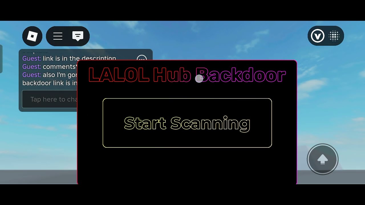 I created a backdoor game and showcasing lalol backdoor hub in roblox