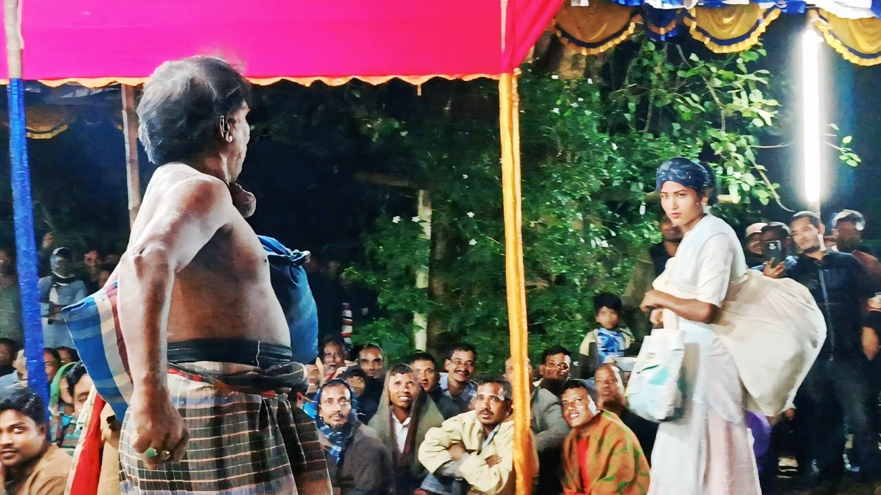 রাজবংশী পালা গান আগুন চেয়ারম্যান সতীনের সংসার পালা গান গ্রাম বাংলার ঐতিহ্যবাহী ধামের  পালাটিয়া গান