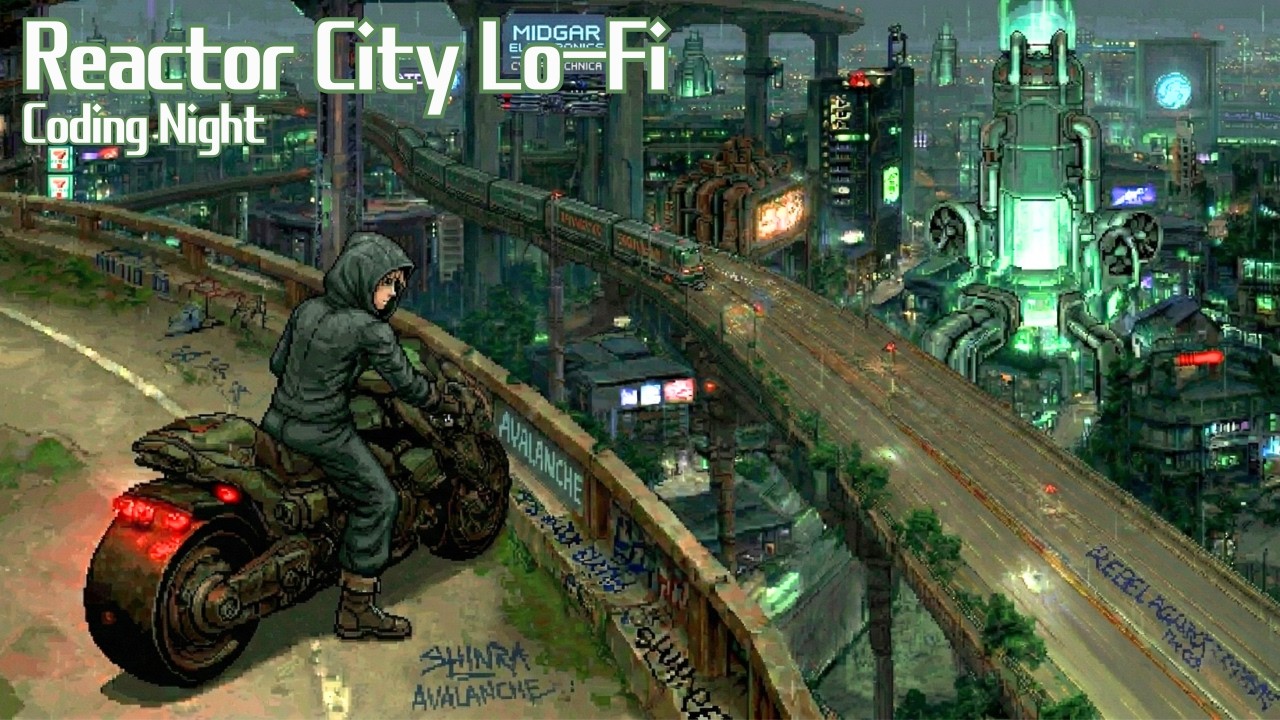 Relaxing Cyberpunk Lo-Fi for Late Night Coding & Deep Flow 🌧️ Night Highway Ride [FF7 Inspired]