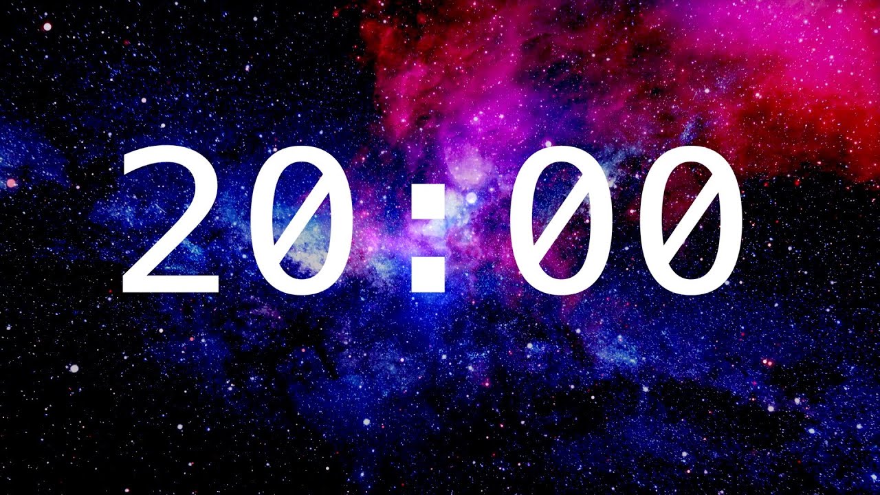 20 Minute Countdown Timer with Alarm and Relaxing Music | Outer Space Galaxy 🌠
