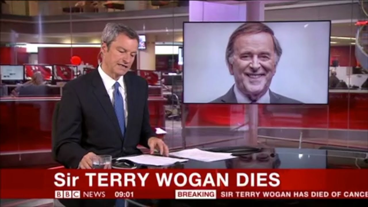 BBC News announcing the death of Terry Wogan (31 January 2016)